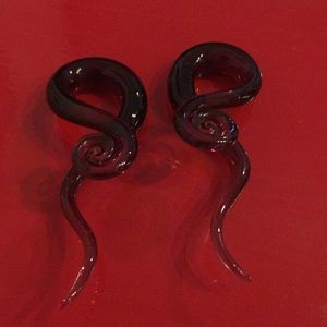 Purple glass hangers